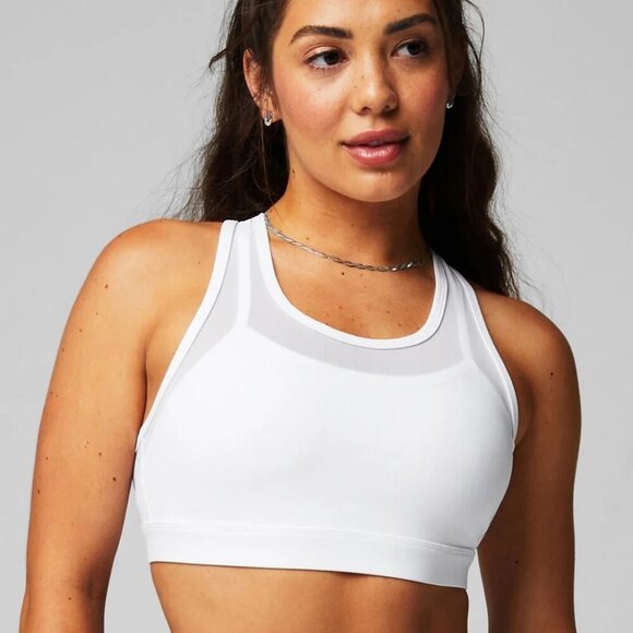Fabletics Other - NWT Fabletics Faye High Impact Sports Bra - Classic White - Small